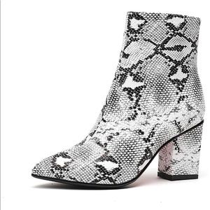 Snake Skin Booties